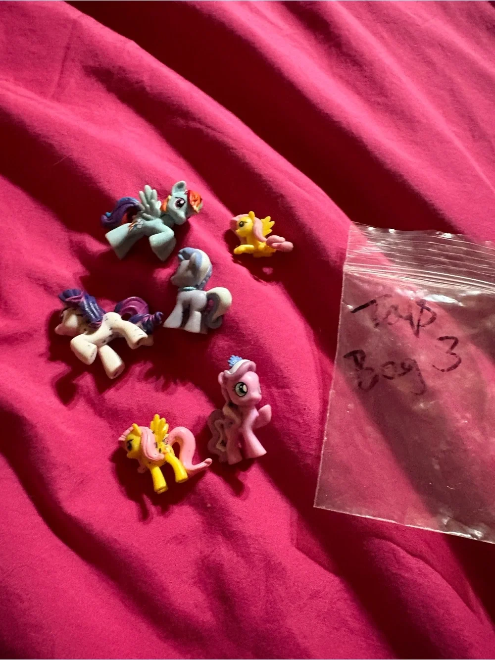 My Little Pony Style Mini Figure Pack - Pink, Yellow, Blue, Purple, White